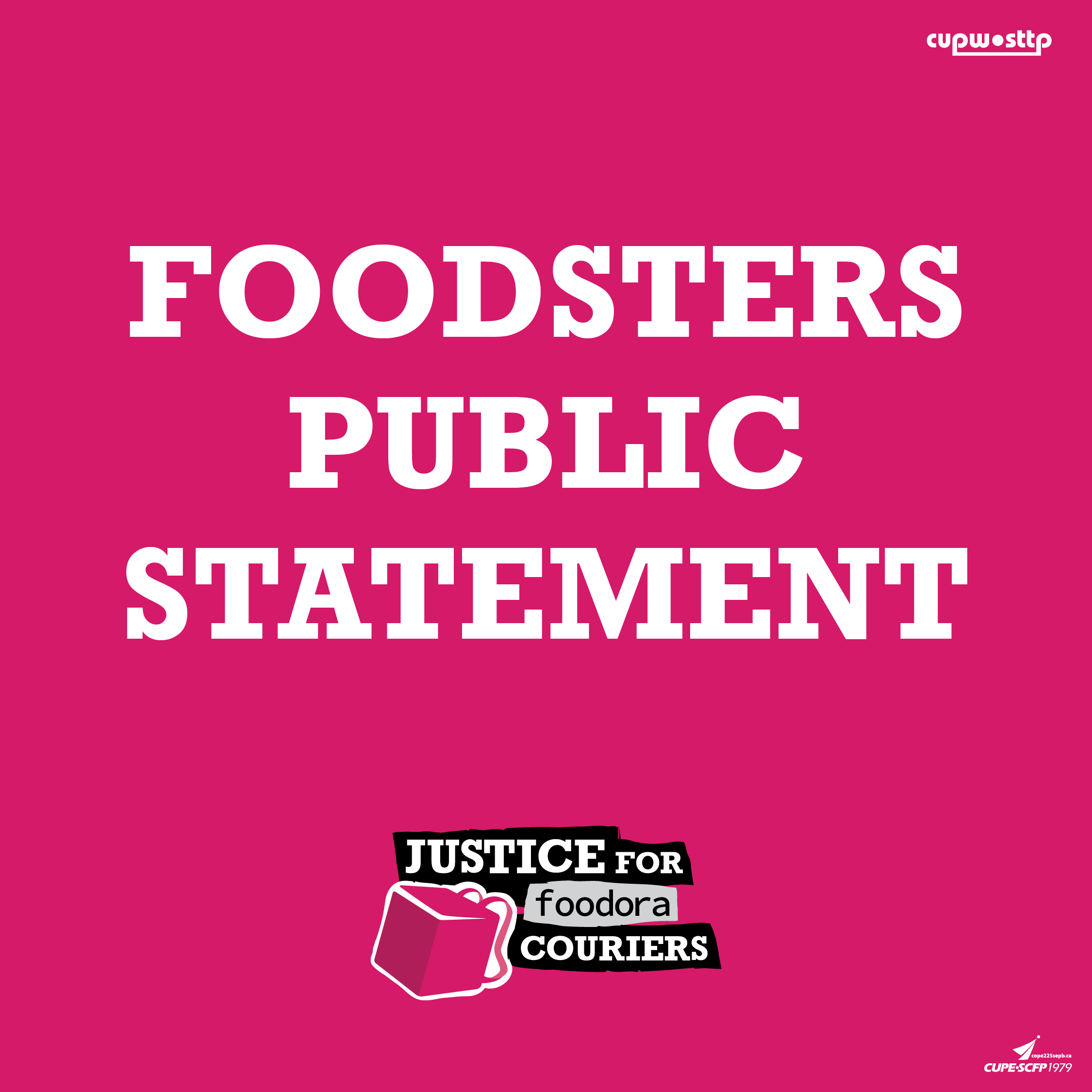 Image: Foodsters Public Statement